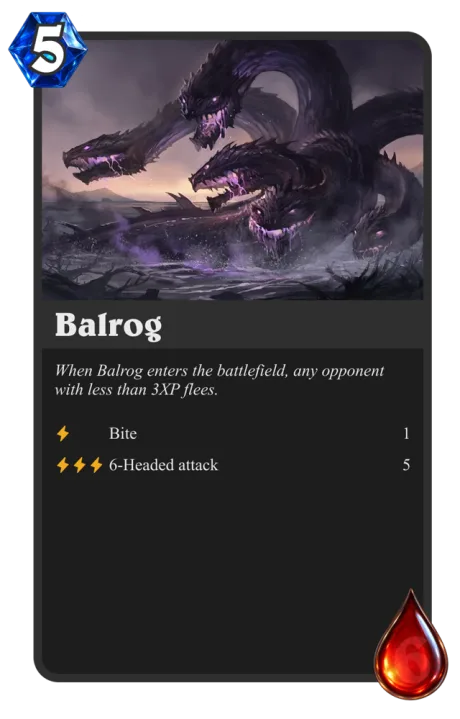 Balrog — 5 XP, 6 HP