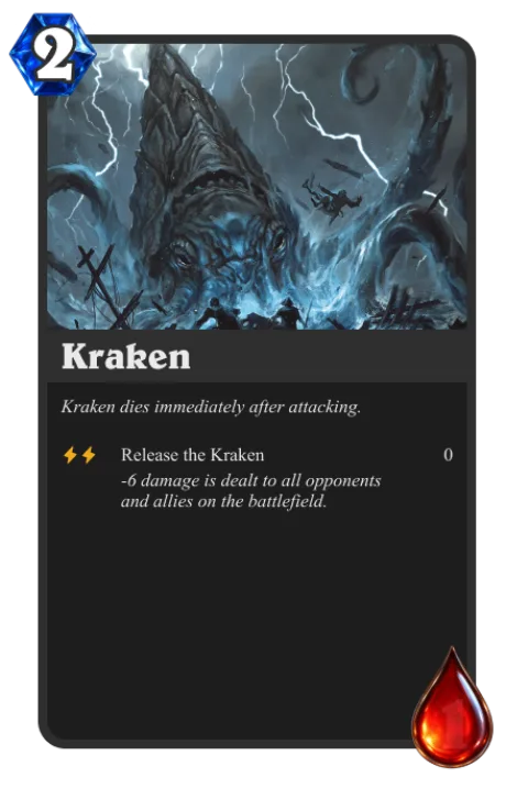 Kraken — 2 XP, 1 HP