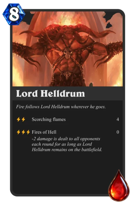 Lord Helldrum — 8 XP, 3 HP