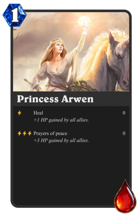 Princess Arwen — 1 XP, 1 HP