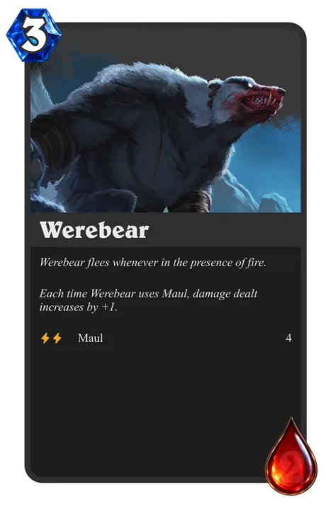 Werebear — 3 XP, 2 HP