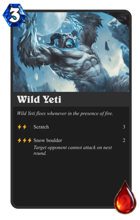 Wild Yeti — 3 XP, 2 HP